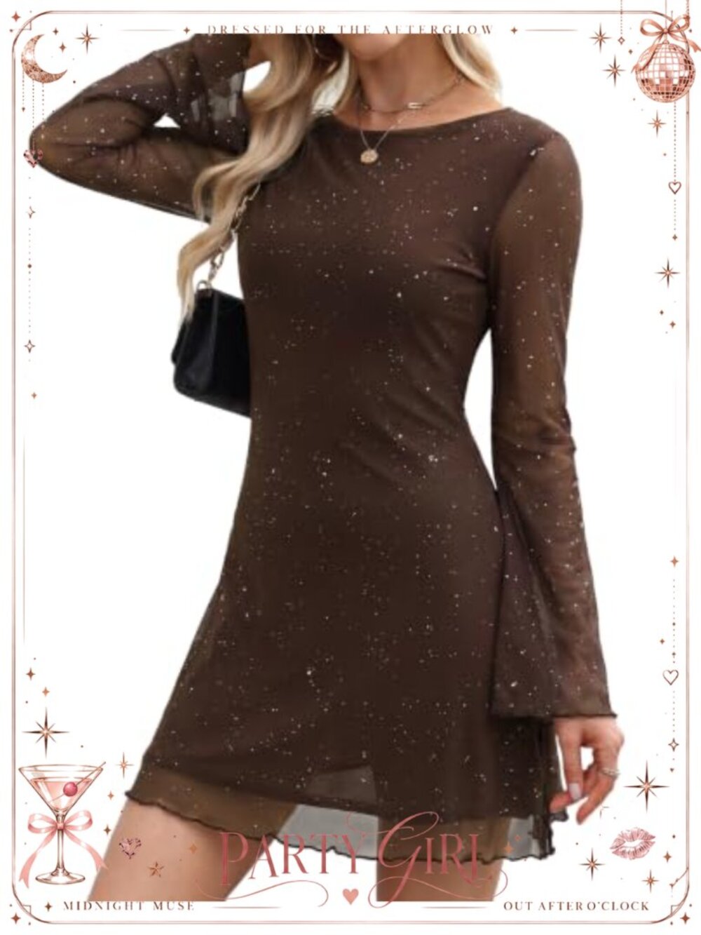 Women's Floral Mini Dress Bell Long Sleeve Date Night Going Out Dress
